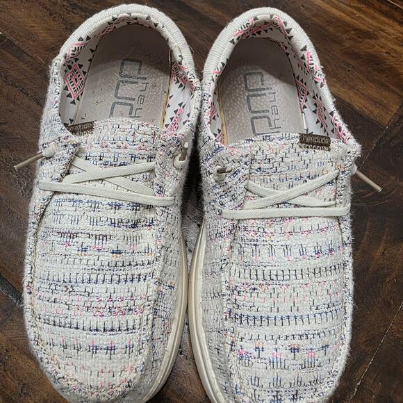 Hey Dude Shoes Jewelry - Hey Dude Wendy Rise Bohi Shoes Womens 7 Multi-Color Tweed